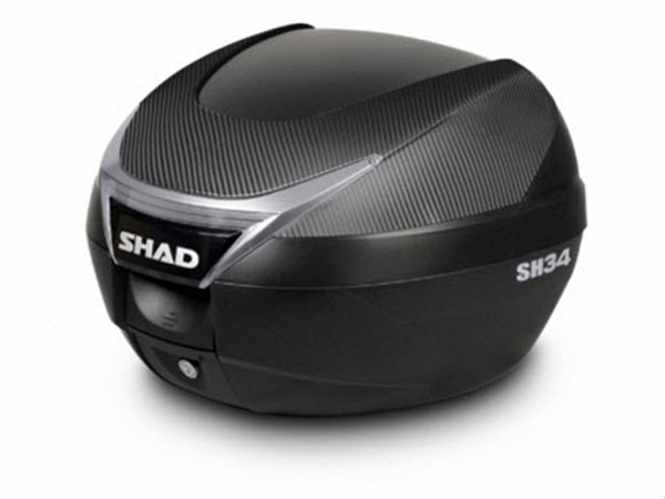 SH34 is a compact and practical top case, with capacity for a full-face helmet and accessories